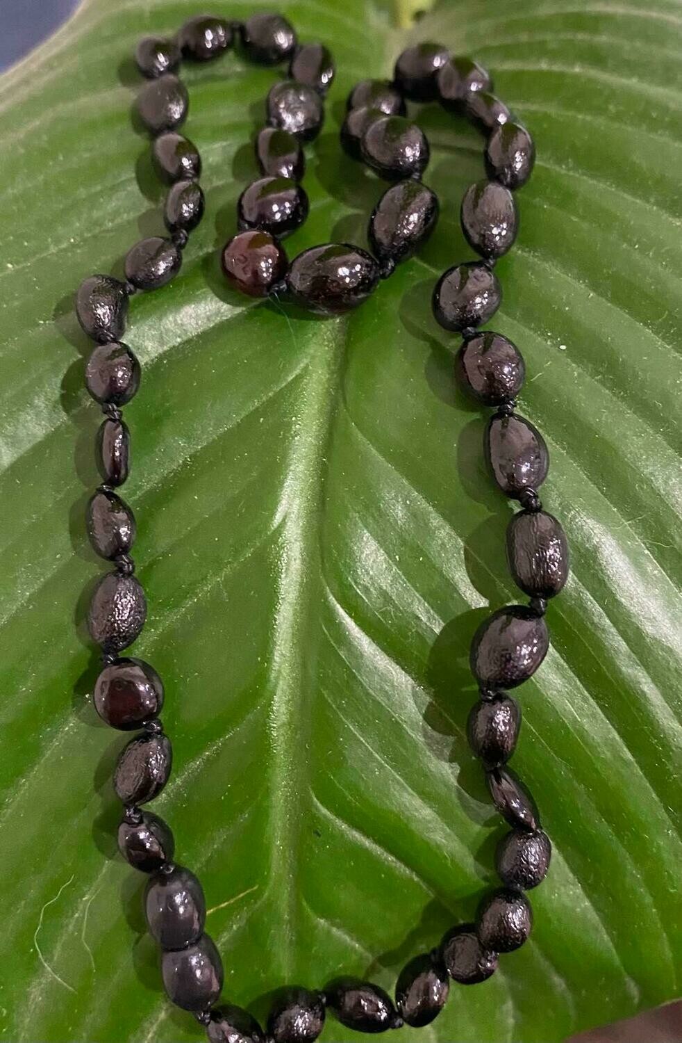 Children's Amber Necklace Oval Bead