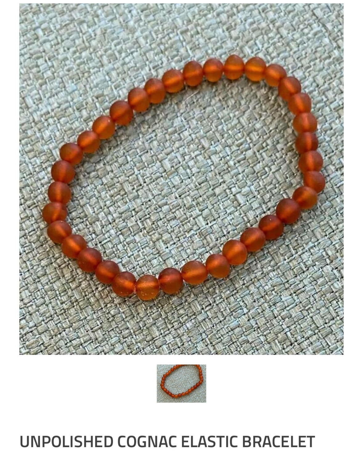 Amber Elastic Bracelet Baroque Round Bead