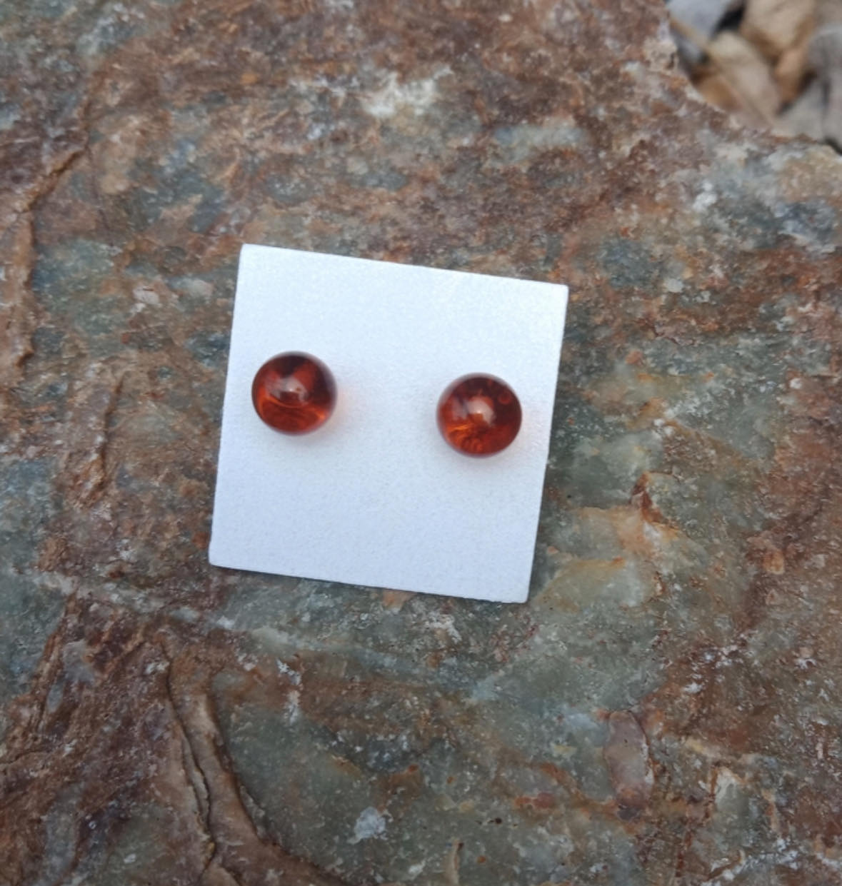 Amber Stud Earrings