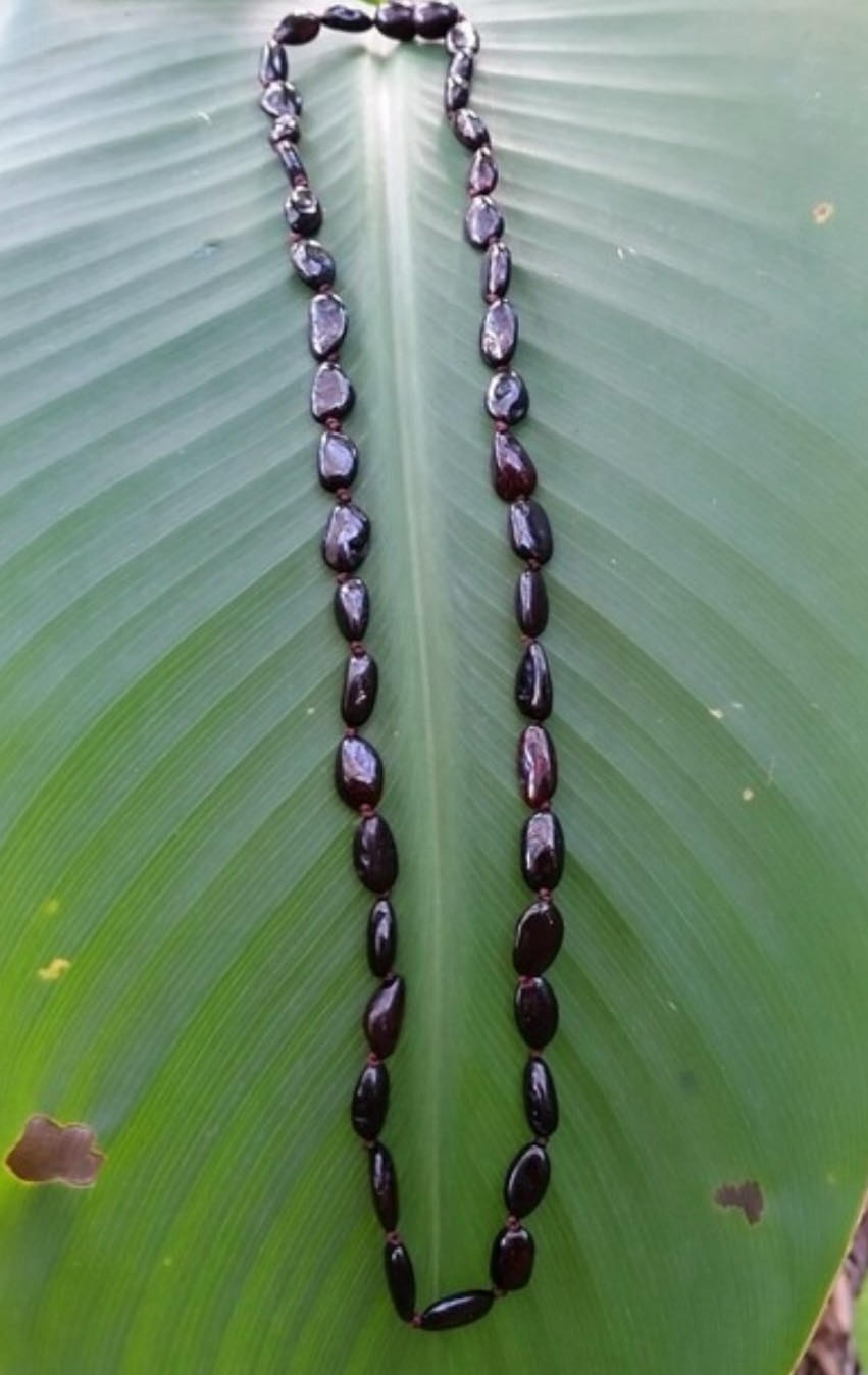 Amber Elastic Bracelet Olive Bead