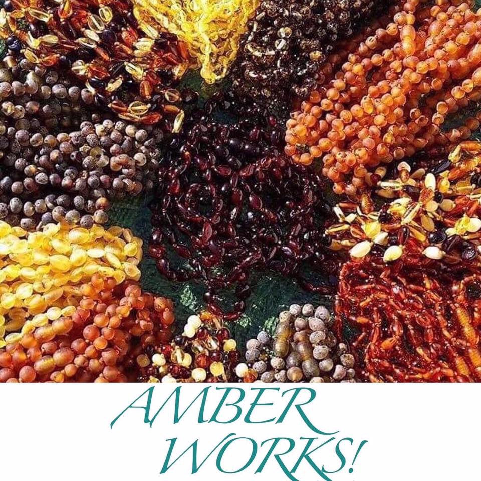 Amber Elastic Bracelet Olive Bead